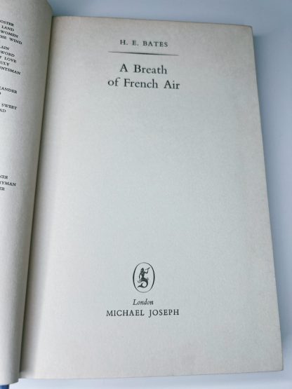 Affordable secondhand A Breath of French Air by H E Bates, hardback, very good condition, photo-verified, StrangeBooks UK