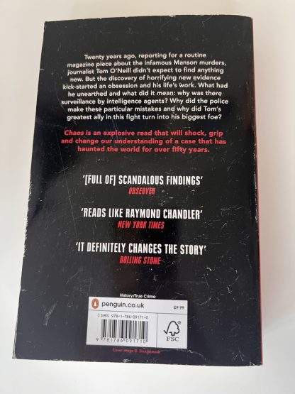An image of the book Chaos: The Truth behind the Manson Murders by Tom O'Neill