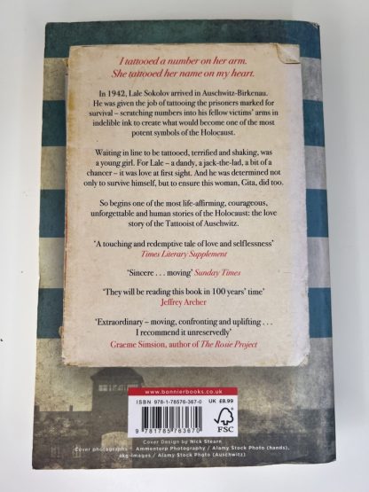 An image of the book The Tattooist of Auschwitz by Heather Morris