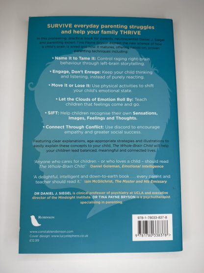 An image of the book The Whole Brain Child by Dr Daniel J Siegel and Dr Tina Payne Bryson