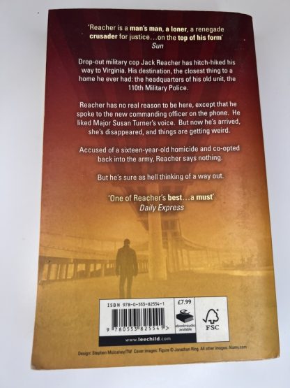 An image of the book Never Go Back by Lee Child