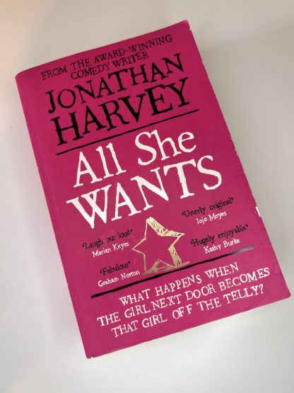 An image of the book All She Wants by Jonathan Harvey