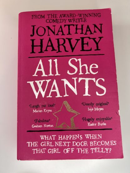 An image of the book All She Wants by Jonathan Harvey