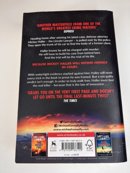 An image of the book The Law of Innocence by Michael Connelly