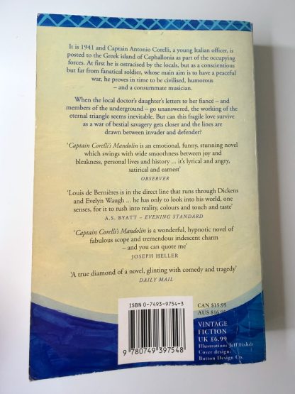 An image of the book Captain Corelli's Mandolin by Louis de Bernières
