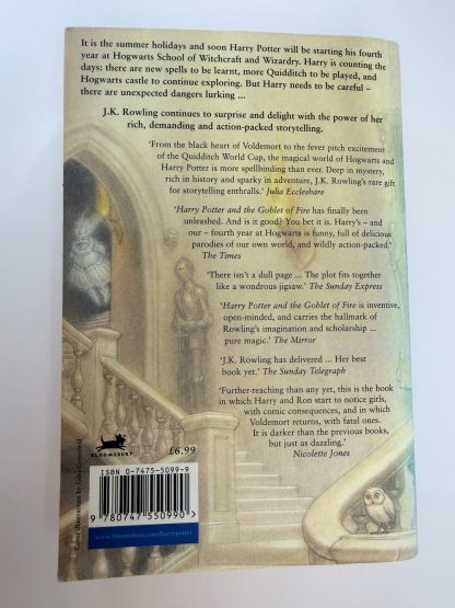 An image of the book Harry Potter and the goblet of Fire by J K Rowling