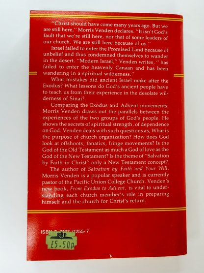 An image of the book From Exodus to Advent by Morris Venden