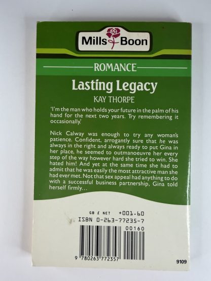 An image of the book Lasting Legacy by Kay Thorpe