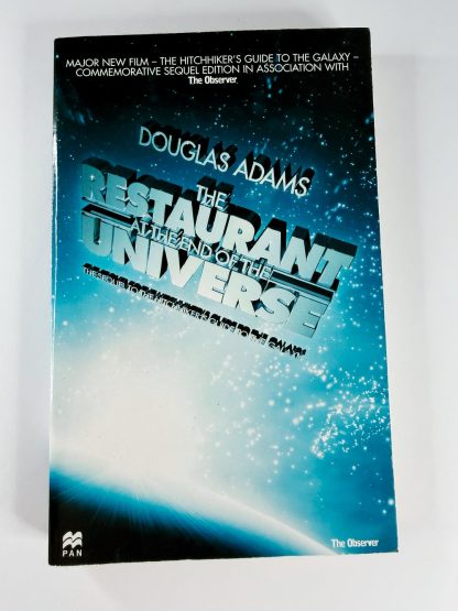 An image of the book The Restaurant at the end of the Universe by Douglas Adams