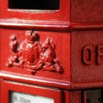 Close up image of a Royal Mail Post Box
